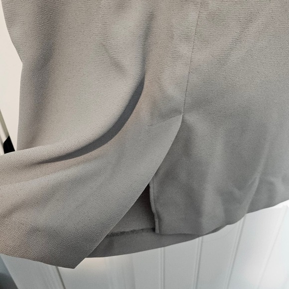 Leslie Fay 90s Dress Womens Size 14 Green Sheath Neutral Short Sleeve Modest - Picture 9 of 11